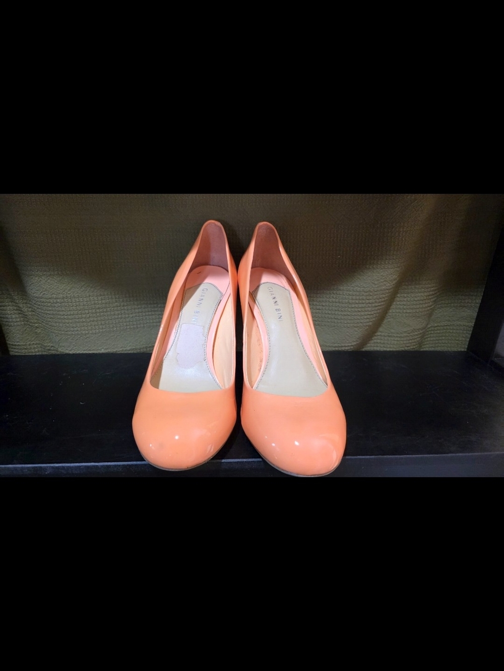 Women's Low Heel Pumps in Coral Peach